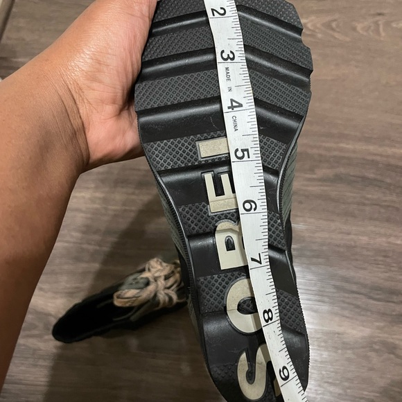 Sorel Lexie Women’s Leather Boots Olive Slate Size 8.5 Waterproof Lace Up - Picture 12 of 13